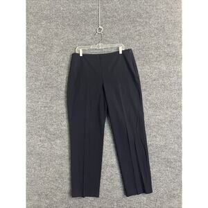 Talbots Womens Heritage Dress Pants Size 14 Black Side Zip Straight Leg Office